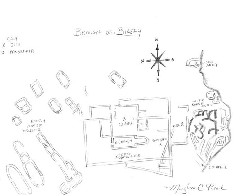A map of the Brough of Birsay (Image Credit: Fee and Peck 2008)